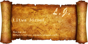 Litva József névjegykártya